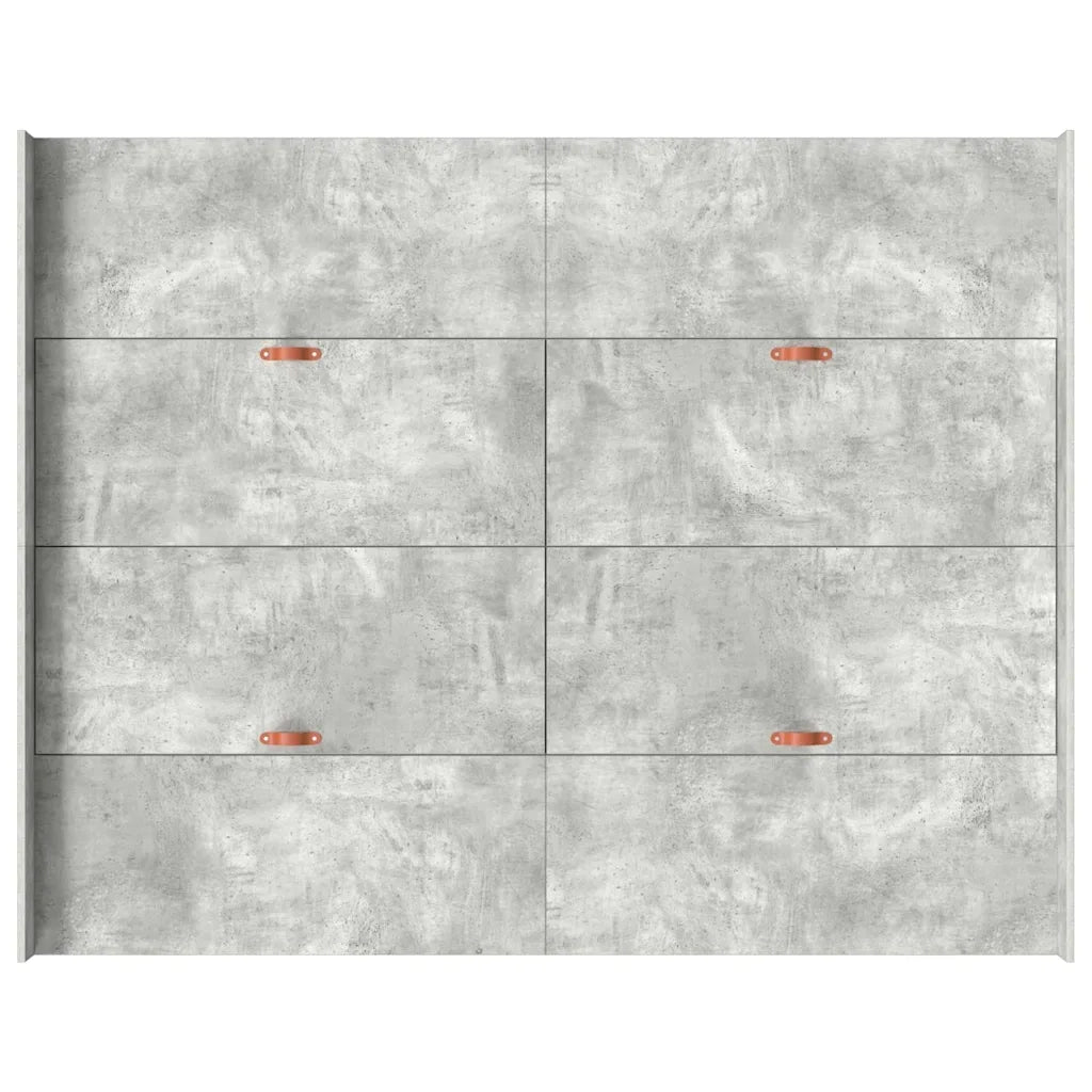 Struttura letto con contenitore-Giroletto con contenitore Grigio cemento 160 x 200 cm