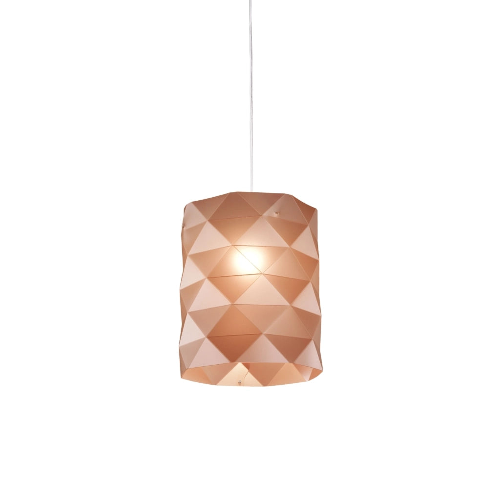 Sospensione Moderna Prisma Polilux ® Rame E Metallo Cromo 1 Luce E27 D27Cm