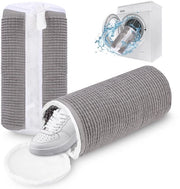 Set di 2 Wascappe per Scarpe, 360° Plume di Pulizia, Wascappe Self-Cleaning per Lavatrice e Asciugatrice (Grigio Chiaro)