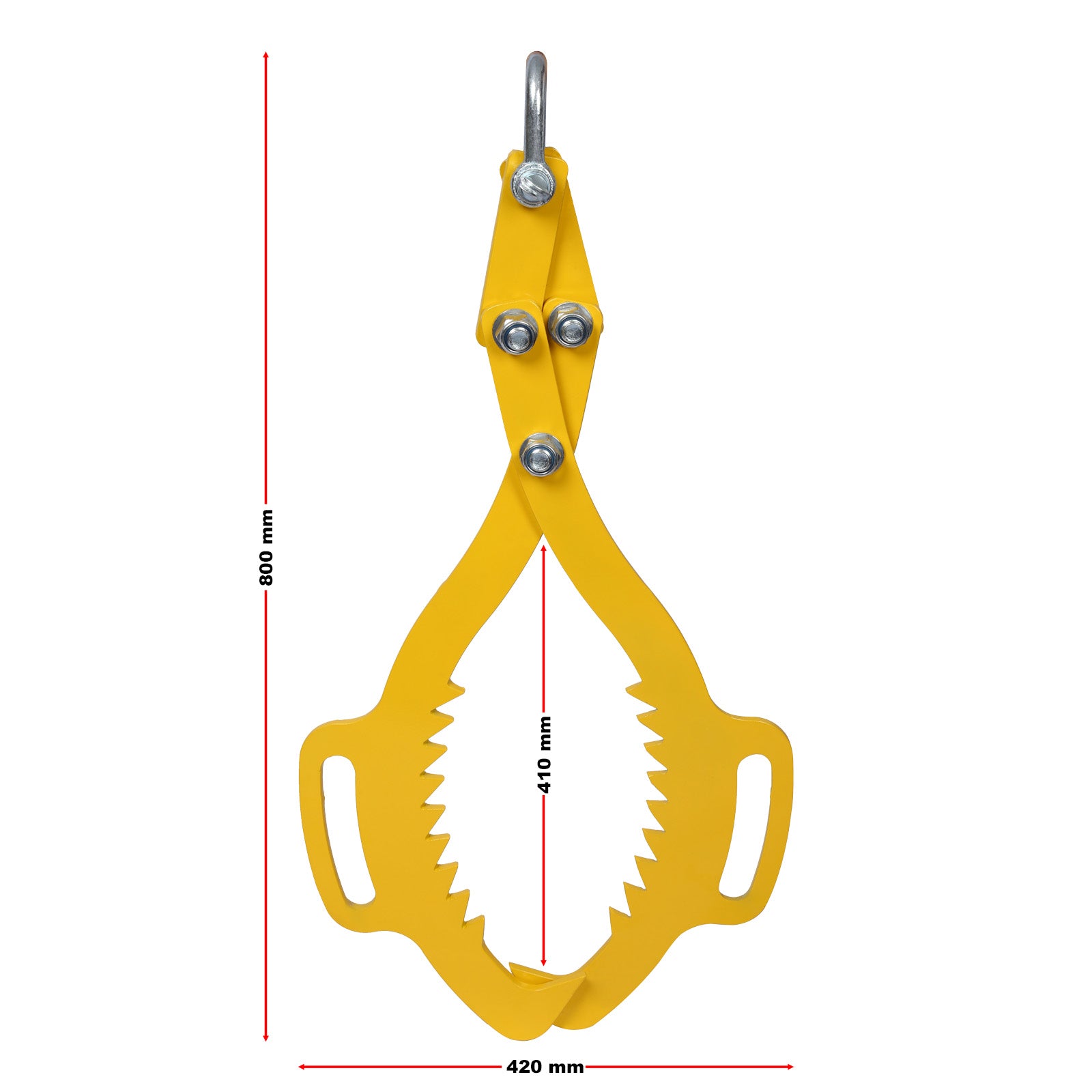 Pinza forestale per legna e tronchi fino a 620 mm 1000 kg di forza di trazione 2 artigli