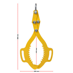 Pinza forestale per legna e tronchi fino a 620 mm 1000 kg di forza di trazione 2 artigli