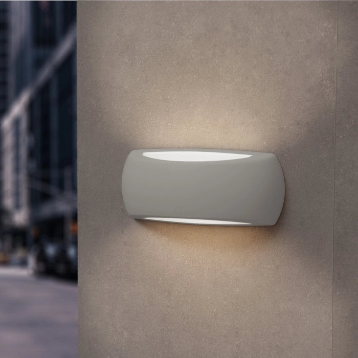 Fumagalli Francy Plafoniera Led 8,5w CCT Lampada da parete Grigio Opale E27 IP66