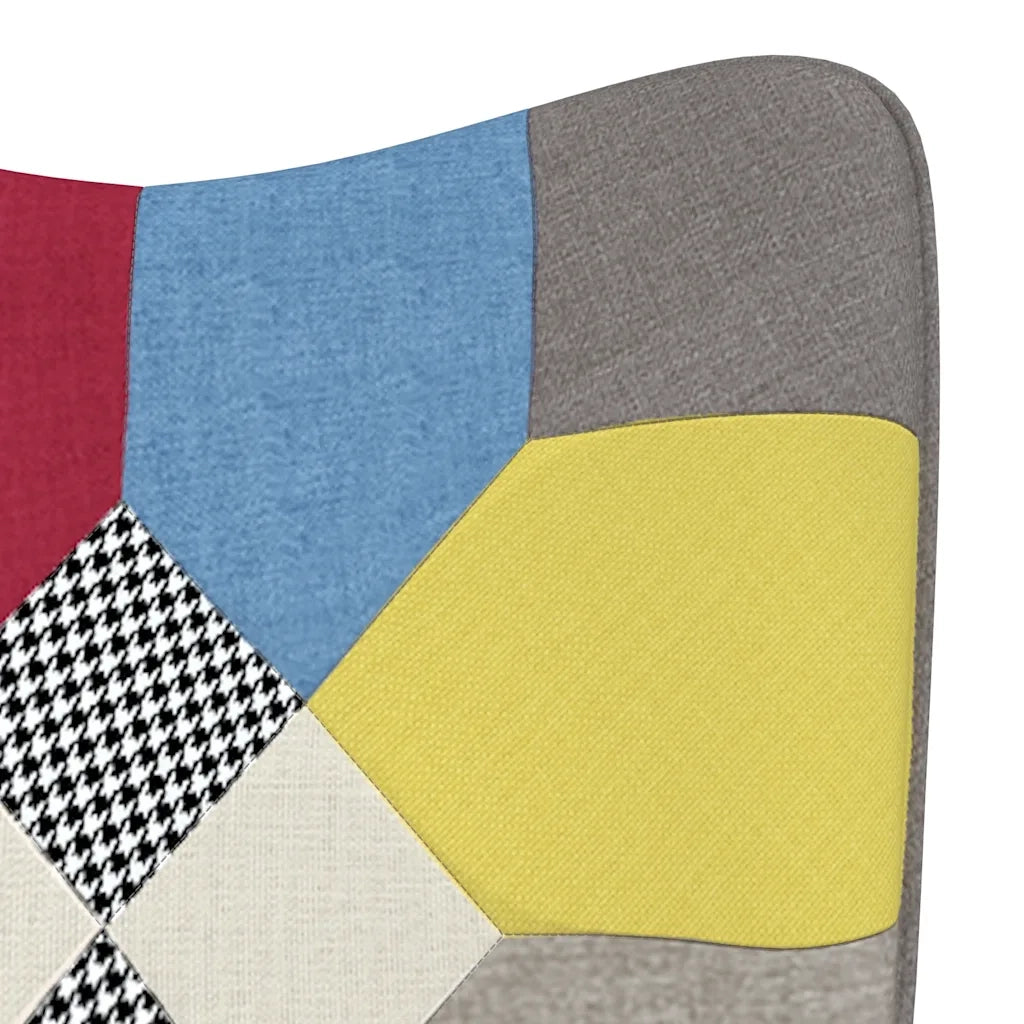 Poltrona Relax con Poggiapiedi in Tessuto Patchwork cod mxl 22891