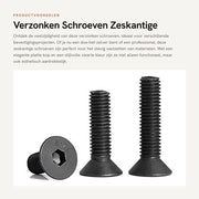 Viti di fissaggio 5 pezzi - Viti a 6 gomiti - Viti a testa sottoposta - Lunghezza del viti 30 mm - Diametro M5 - Colore Nero