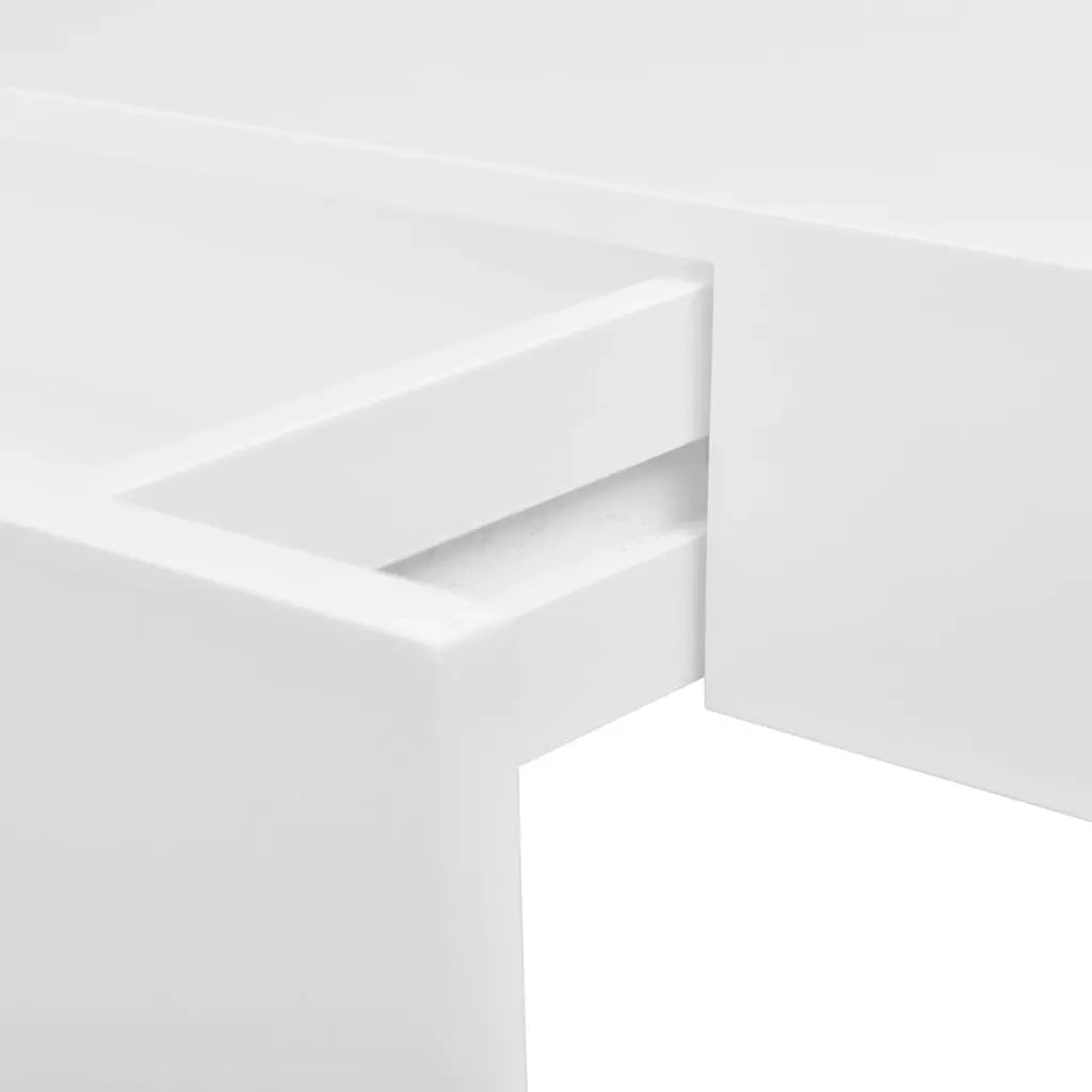 Mensola | Ripiano | Scaffale per Pareti Bianca in MDF con 1 Cassetto per Libri/DVD