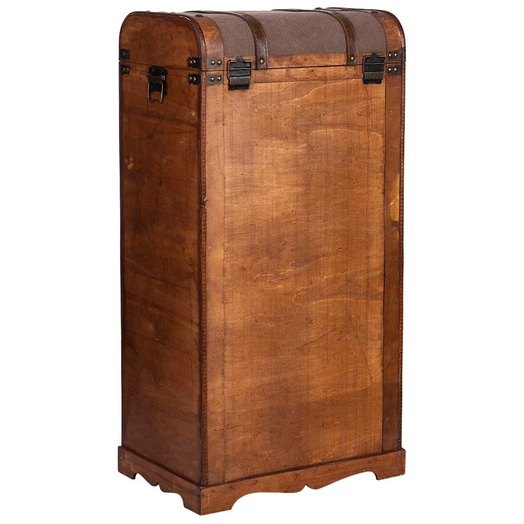 Baul porta bottiglie in legno 44x30x85h cm