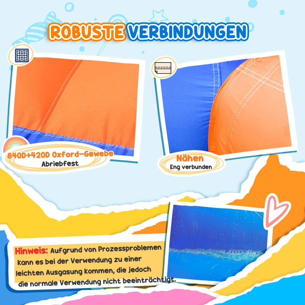 Castello Gonfiabile per Bambini con Ventilatore ¨C Xylo ¨C 350x250x185 cm Multicolore