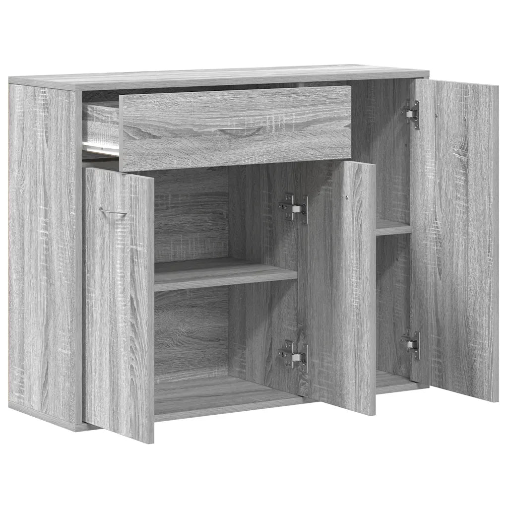 Credenza Grigio Sonoma 88x30x70 cm in Legno Ingegnerizzato