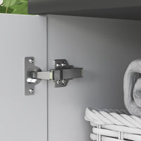 Mobile Sottolavabo da Bagno con Armadietto 2 Ante 80x34x60 cm Bianco Lucido
