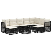 Set Divano da Giardino 10 pcs Nero polyrattan 3434443