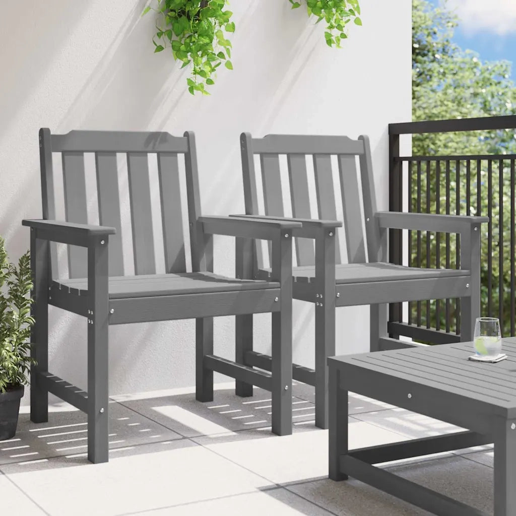 vidaXL Sedia da pranzo da giardino con cuscino 2 pcs Grigio chiaro