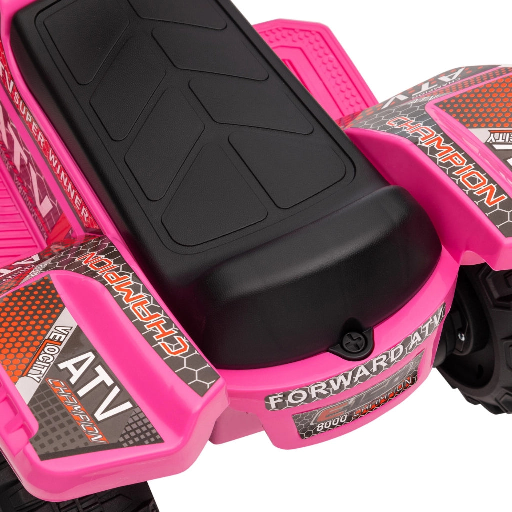 Quad Elettrico per Bambini 18-36 Mesi con Batteria Ricaricabile 6V 70x42x45 cm in Metallo e PP Rosa