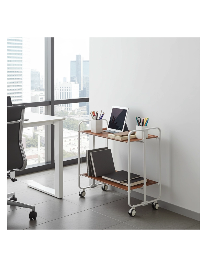 Carrello da cucina pieghevole grigio con ruote BAUHAUS 2 ripiani