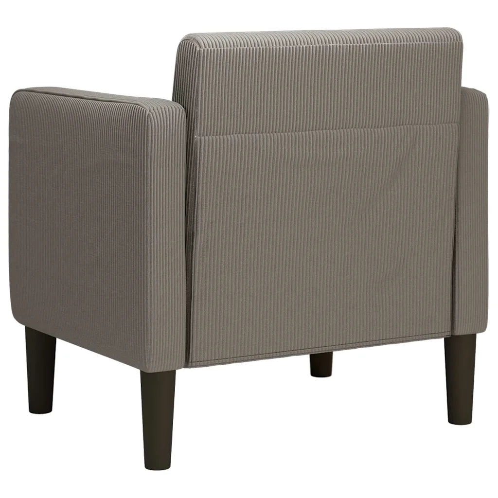 Divano Sedia con Braccioli Grigio Chiaro 54 cm Tessuto a Coste 4100515