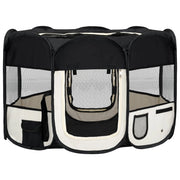 Box pieghevole per cani con borsa per il trasporto 110 x 110 x 58 cm nero 02_0001727