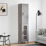 Credenza Grigio Sonoma 34,5x34x180 cm in Legno Multistratocod mxl 125958