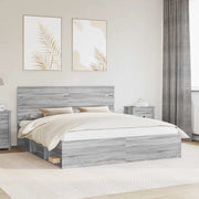 Struttura del letto Grigio Sonoma 180 x 200 cm Pino massello 3411717