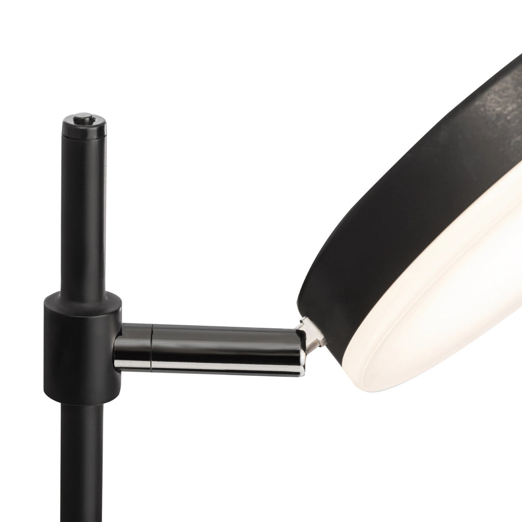 Maytoni Lampada da tavolo moderna Fad 1 luce LED integrato nero metallo diffusore acrilico