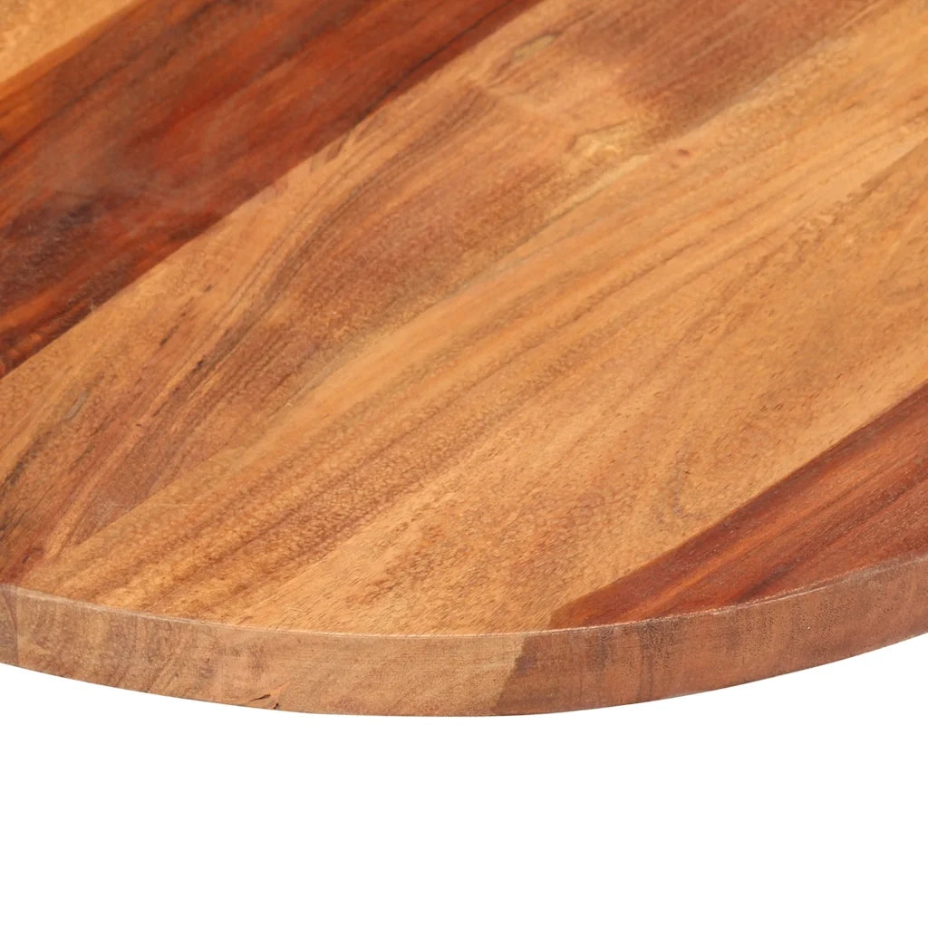 Piano Tavolo in Legno Massello di Acacia Rotondo 25-27 mm 40 cm 285972