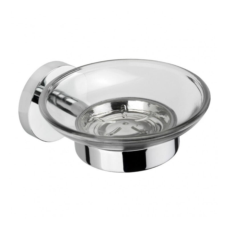 PORTA SAPONE NEXO ACCIAIO/ VETRO TRASPARENTE