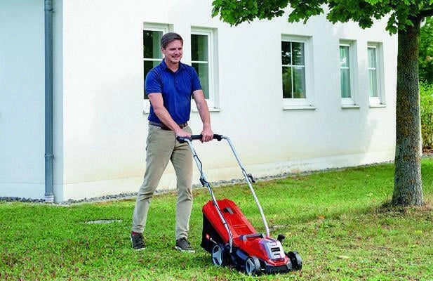 Einhell GE-CM 18/33 Li-Solo Tagliaerba a spinta Batteria Nero, Rosso