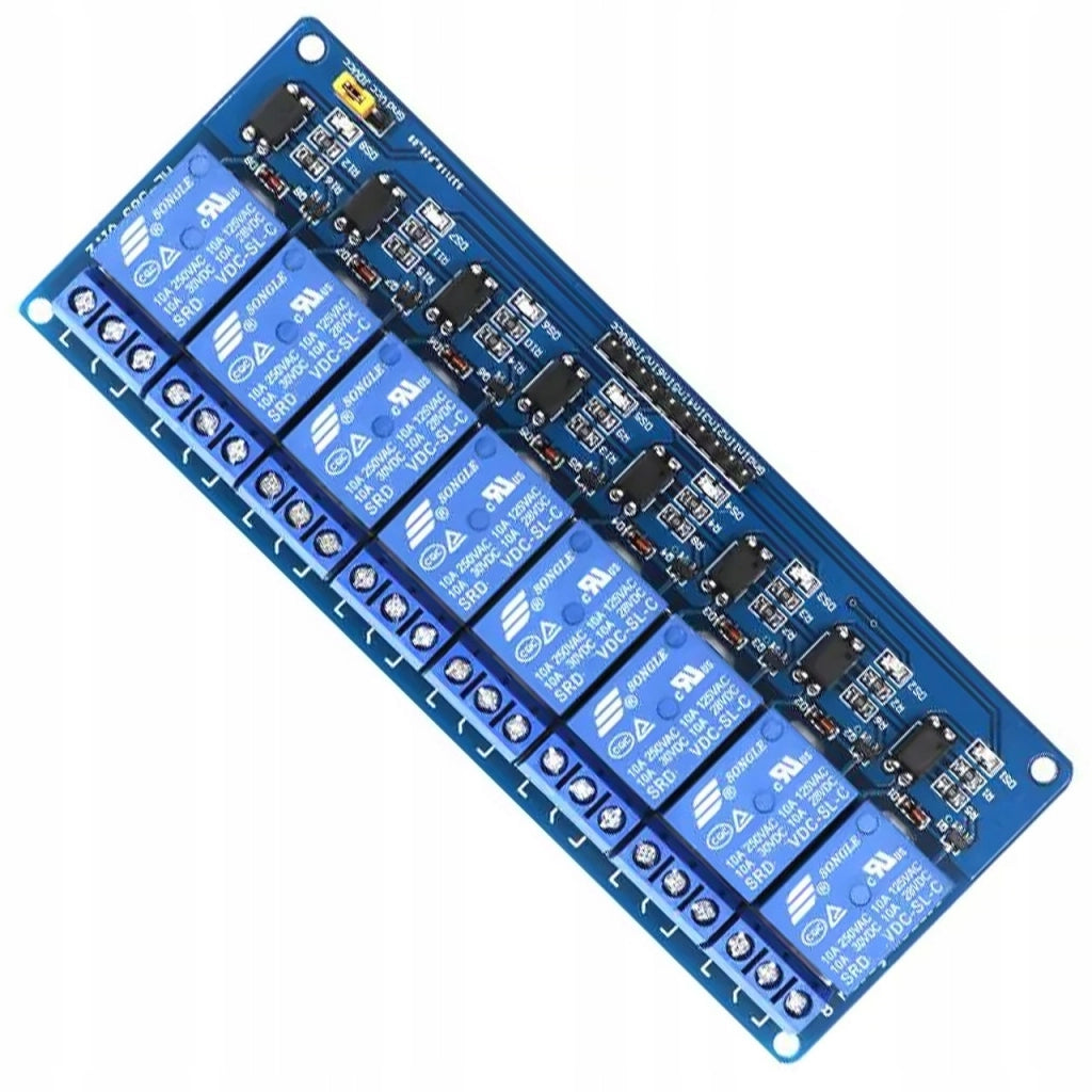 Modulo Relè 8 Canali 5V per Arduino – Isolamento Ottico, SPDT | Dimensioni 137x57x19 mm, 10A | Automazione e Robotica