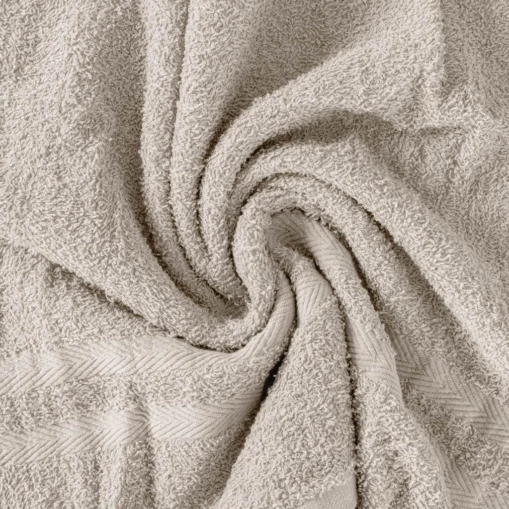 Set Asciugamani Bagno 6 Pezzi in Spugna di Cotone 400 g/m², 2 Teli 70x140 cm, 2 Asciugamani 50x90 cm e 2 Ospiti 30x50 cm, Morbidi e Assorbenti Panna