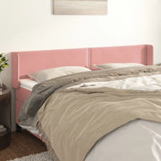 Testiera ad Orecchio Rosa 203x16x78/88 cm in Velluto