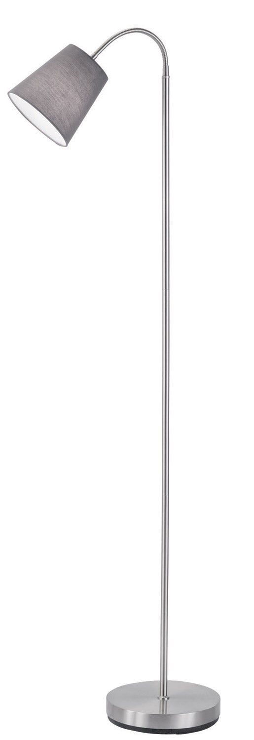 Piantana da Interno Attacco E27 in Metallo Nichel Opaco