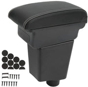 Console per sedile per 4 posti - Autoconsole - Chiusura silenziosa - Rivestimento in pelle artificiale - Console con contenitore - Adatto per Captur Clio 4