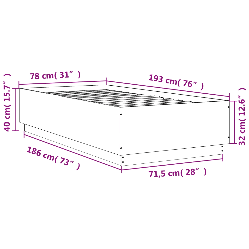 Giroletto Rovere Fumo 75x190 cm in Legno Multistrato