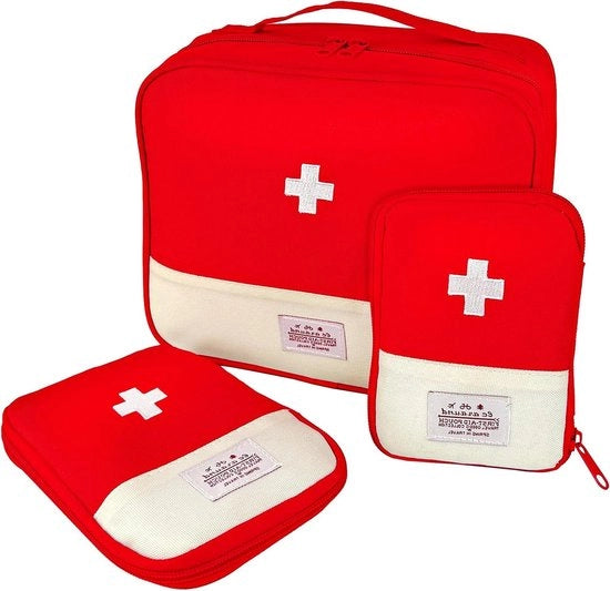Borsa di pronto soccorso per viaggiatore - Piccola e grande - Incluso 3 pezzi.