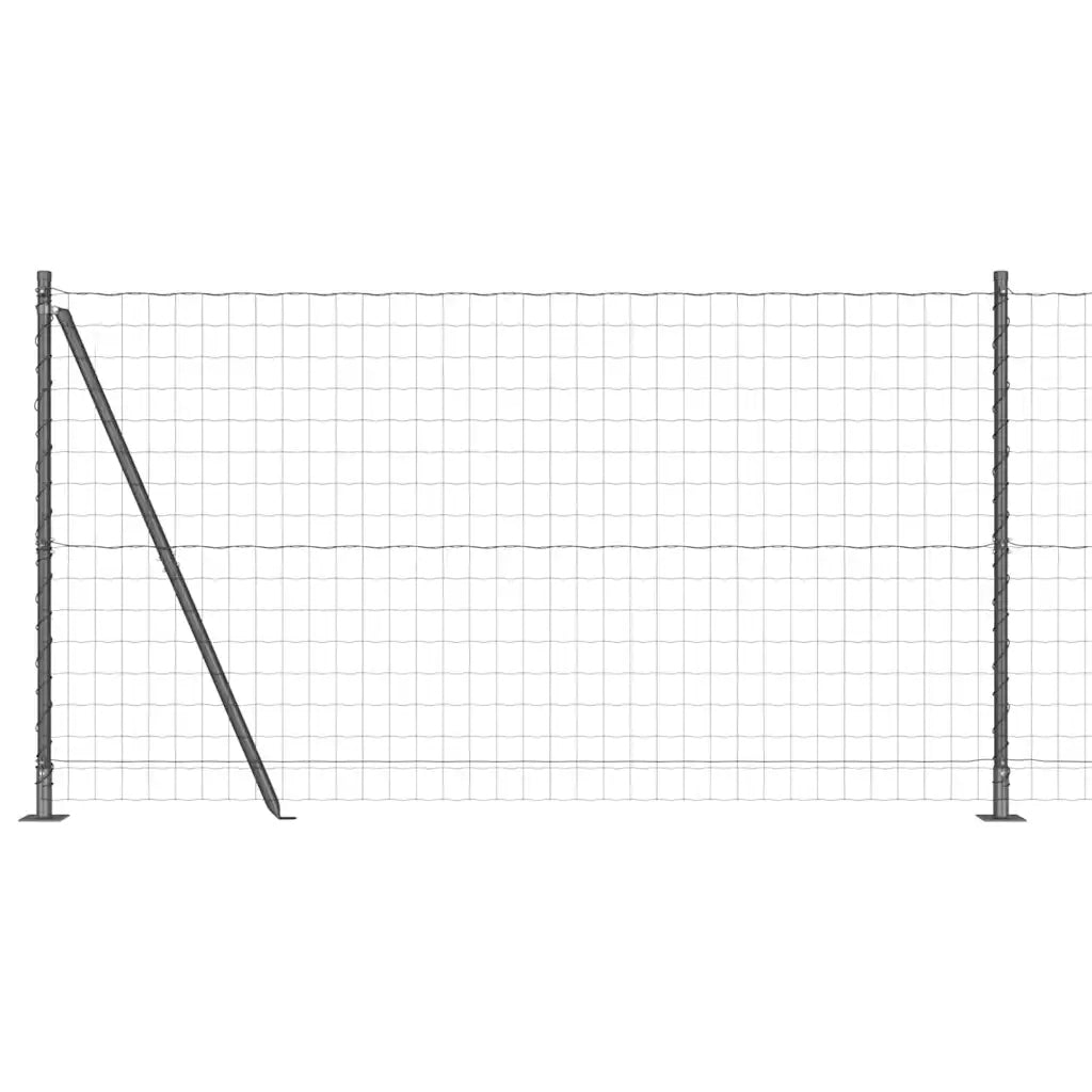 Recinzione con Posto Grigio 1,2 x 25 m Acciaio