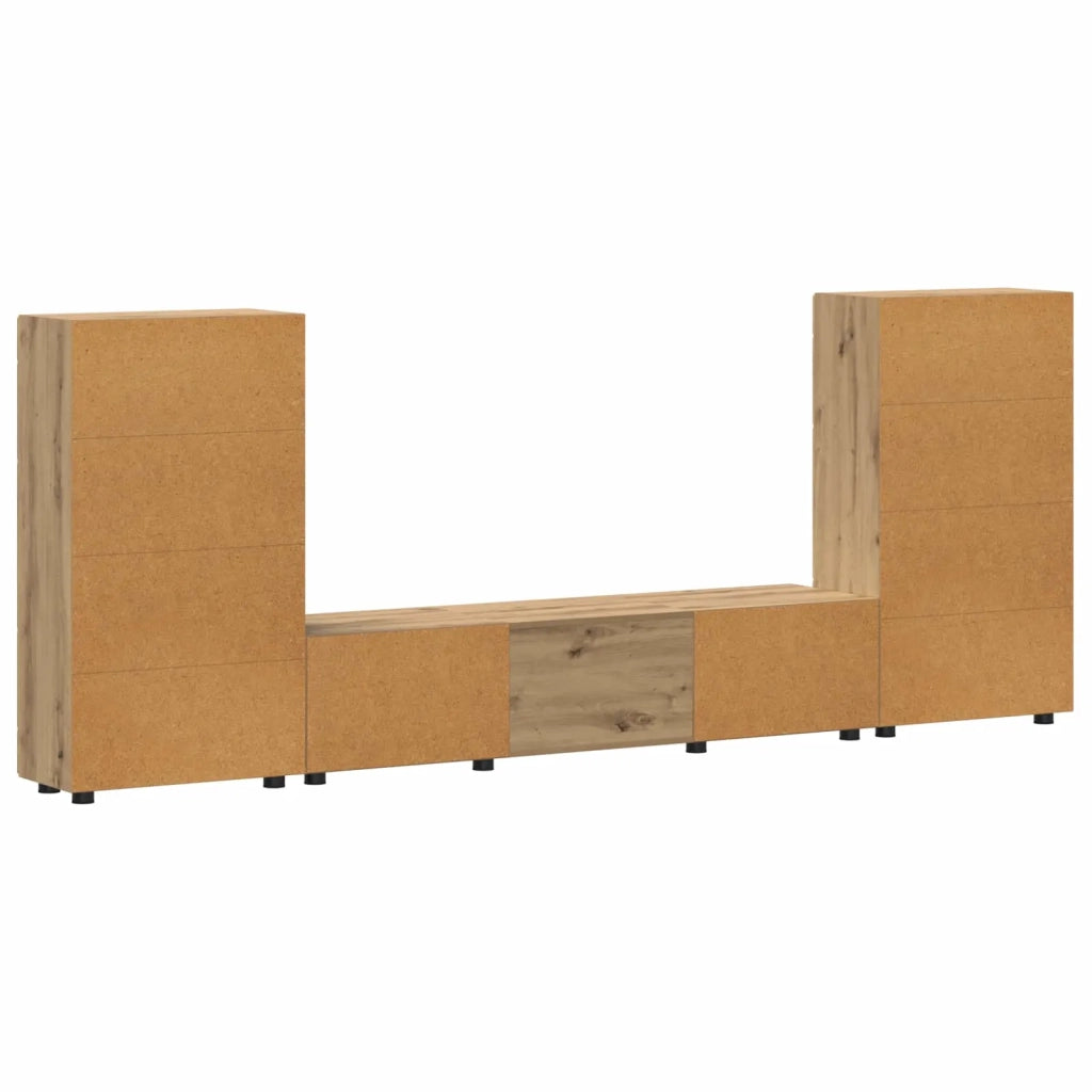 Set mobile TV FLORIN 3 pcs Rovere artigianale Legno multistrato