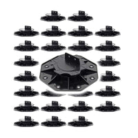 Set 30 supporti per pavimenti galleggianti, Altezza regolabile 18-25mm Max 2700 kg, Piedini per Decking