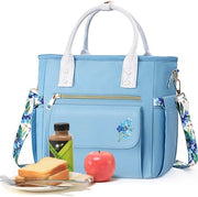 Borsa Insolata Deluxe per Donne con Disegno di Fiori Rari - Grande Borsa Isolante con Molti Taschi e Cinturone Rimovibile per Lavoro/Picnic Regali di Natale per Donne