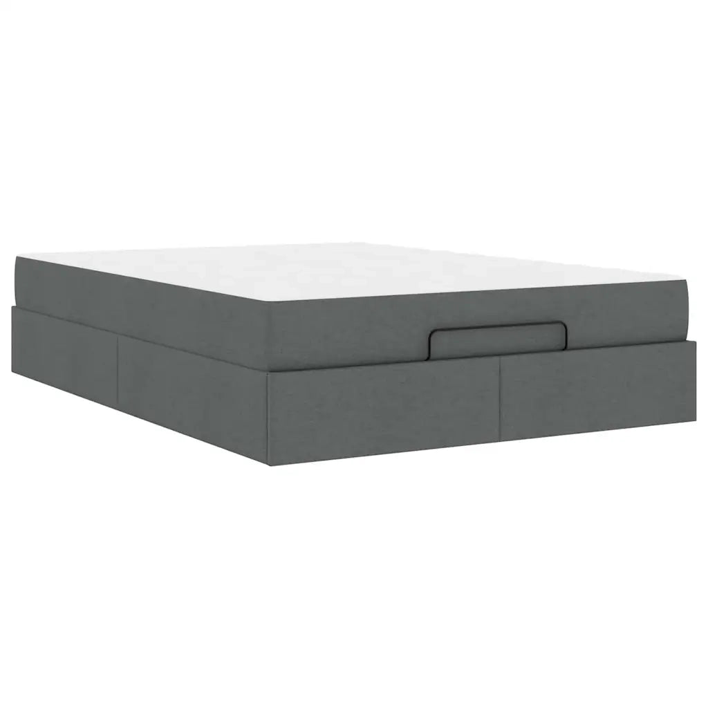 vidaXL Struttura del letto Grigio scuro 160 x 200 cm Tessuto