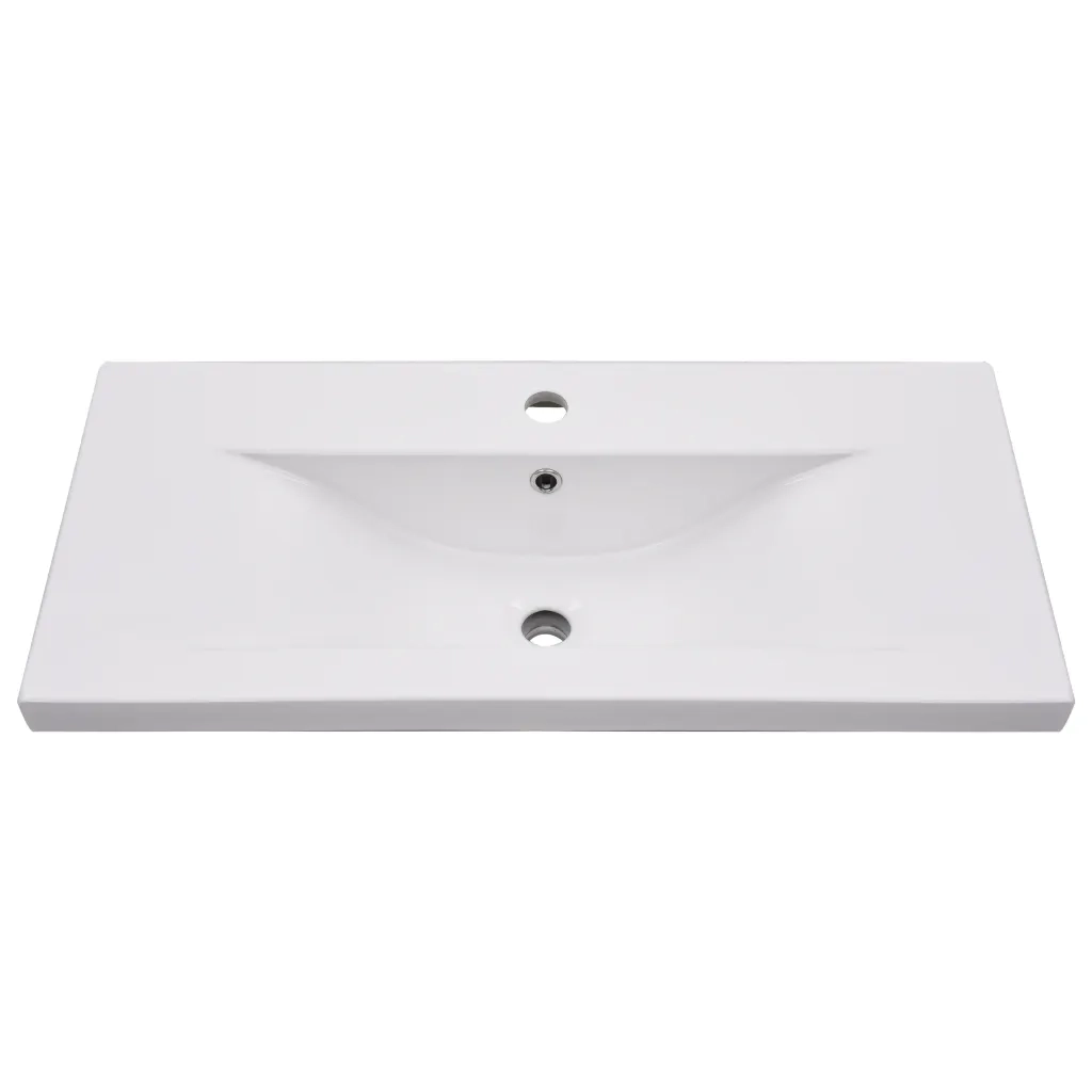 Lavabo da Incasso 81x39,5x18,5 cm in Ceramica Bianco 145062