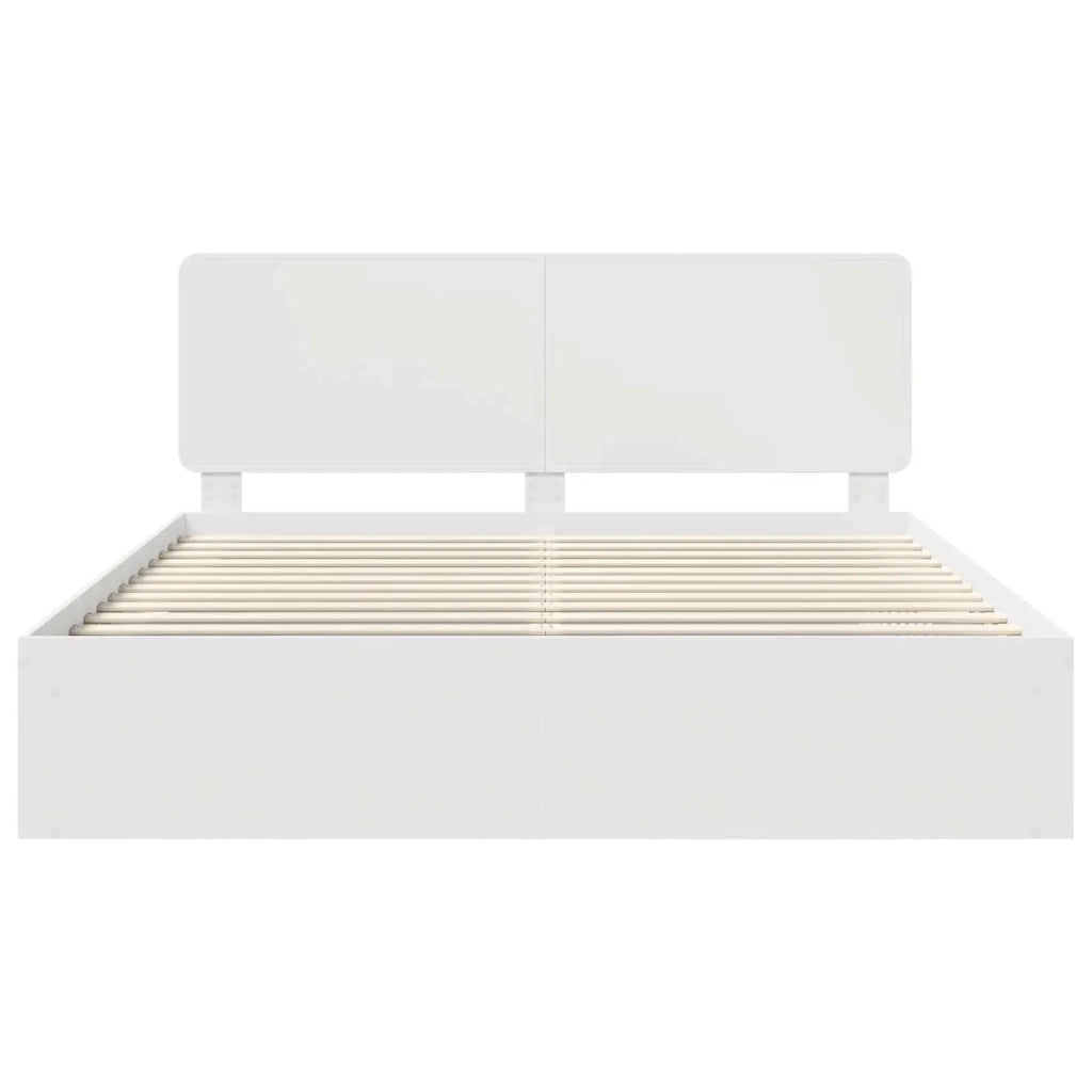 Struttura del letto Bianco 200 x 200 cm Pino massello