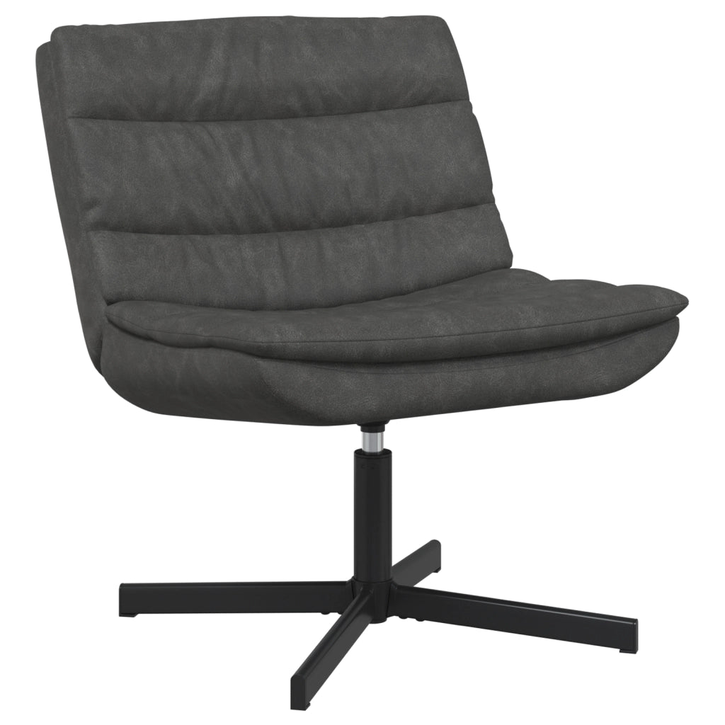 Sedia Girevole Nero Jet Poliestere, Metallo Standard Girevole