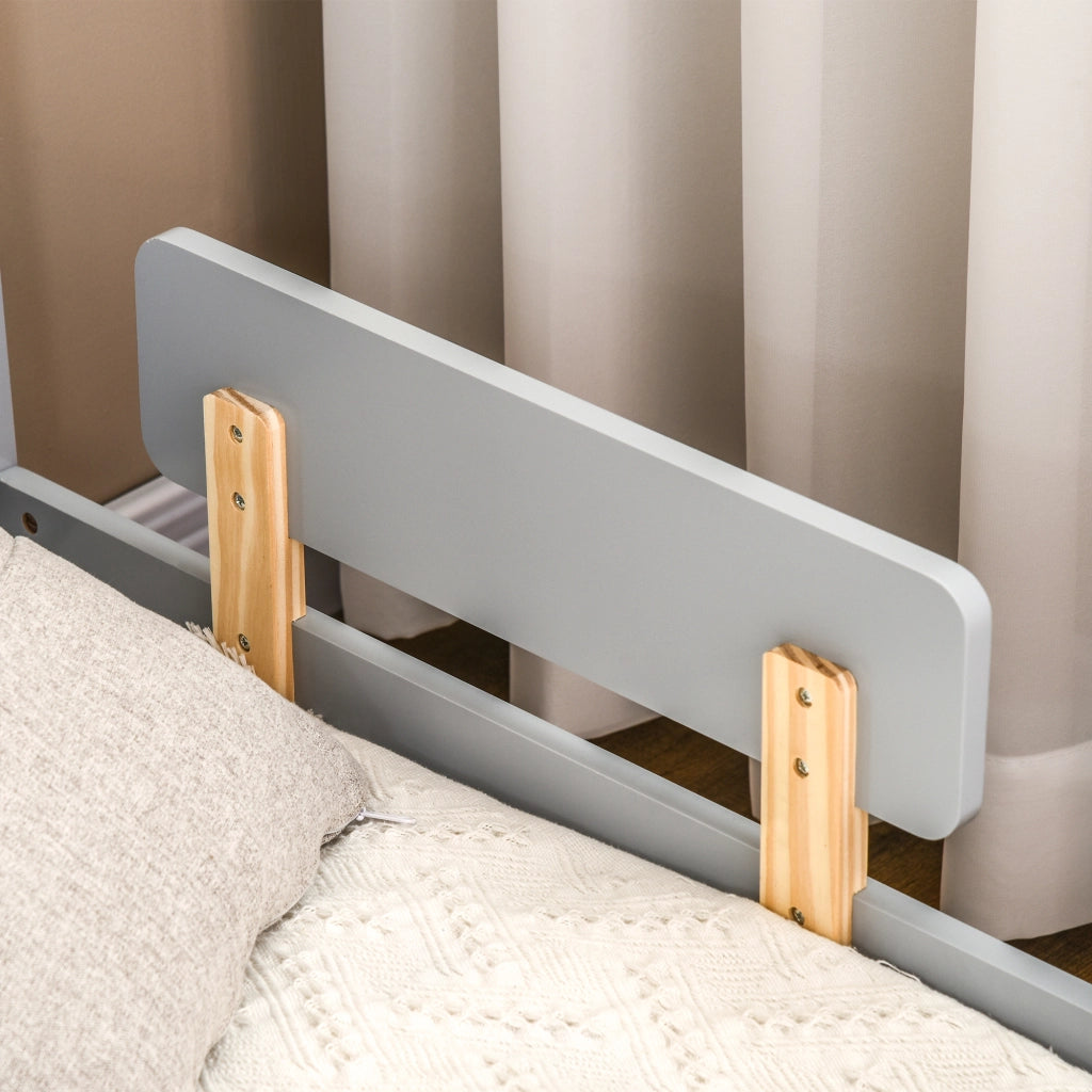 Letto per Bambini 3-6 Anni con Motivi a Stelle e Luna in Pannelli di MDF e Truciolato, 143x76x49 cm
