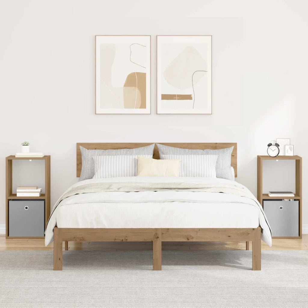 Comodino 2 pcs Rovere artigianale 35 x 32 x 68,5 cm 8000643