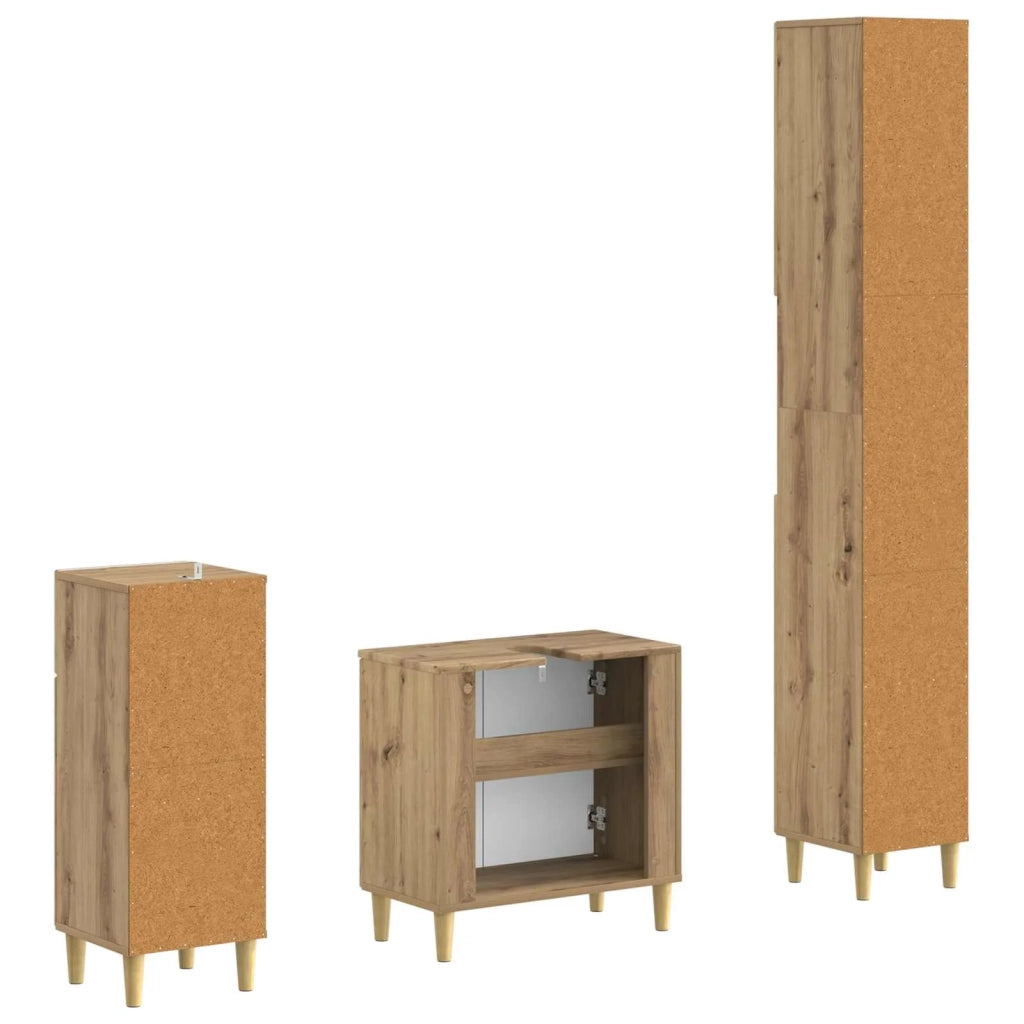 Set di armadietti da bagno in 3 pezzi ARNHEM 3417854