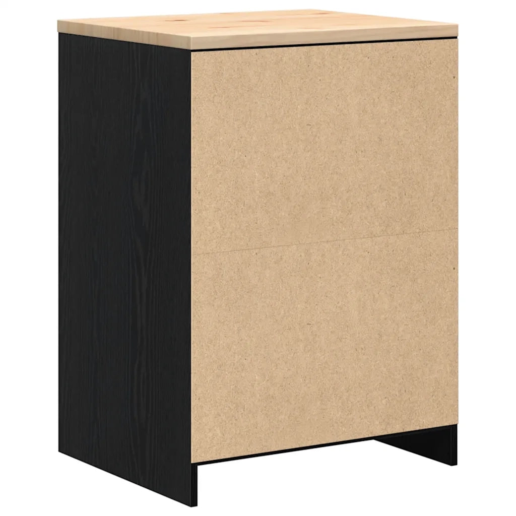 vidaXL Armadietto da Garage Nero 60x51x85 cm in Legno Massello di Pino