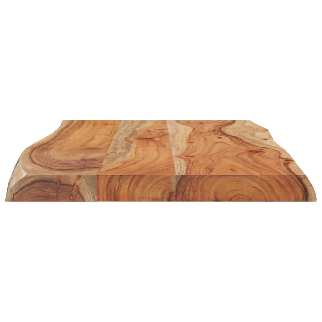 Piano Tavolo 70x40x2,5 cm Rettangolare Legno Acacia Bordi Vivi 370609