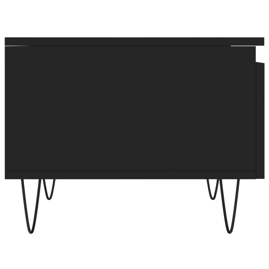 Tavolini da Salotto 2pz Neri 50x46x35 cm in Legno Multistrato 830863