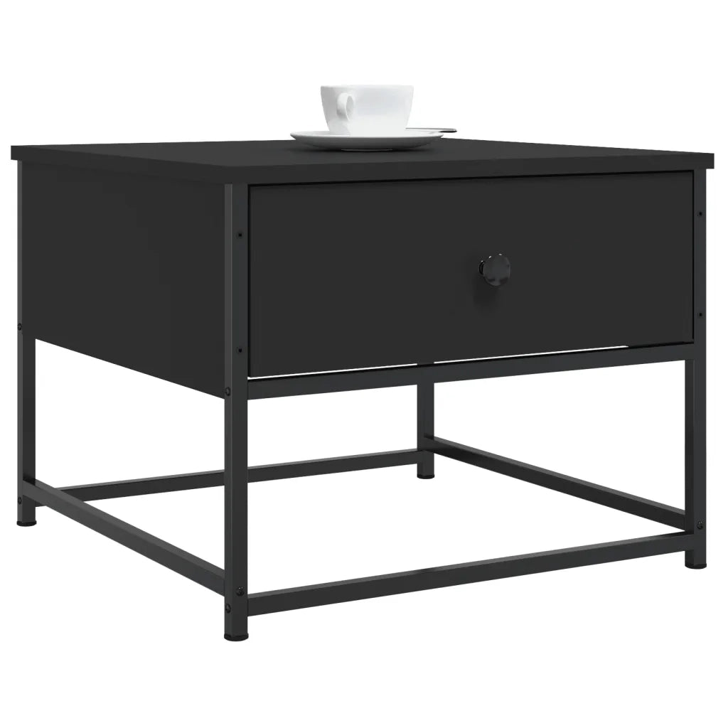 Tavolino da Salotto-Tavolino da soggiorno-Tavolo Nero 51x51x40 cm in Legno Multistrato