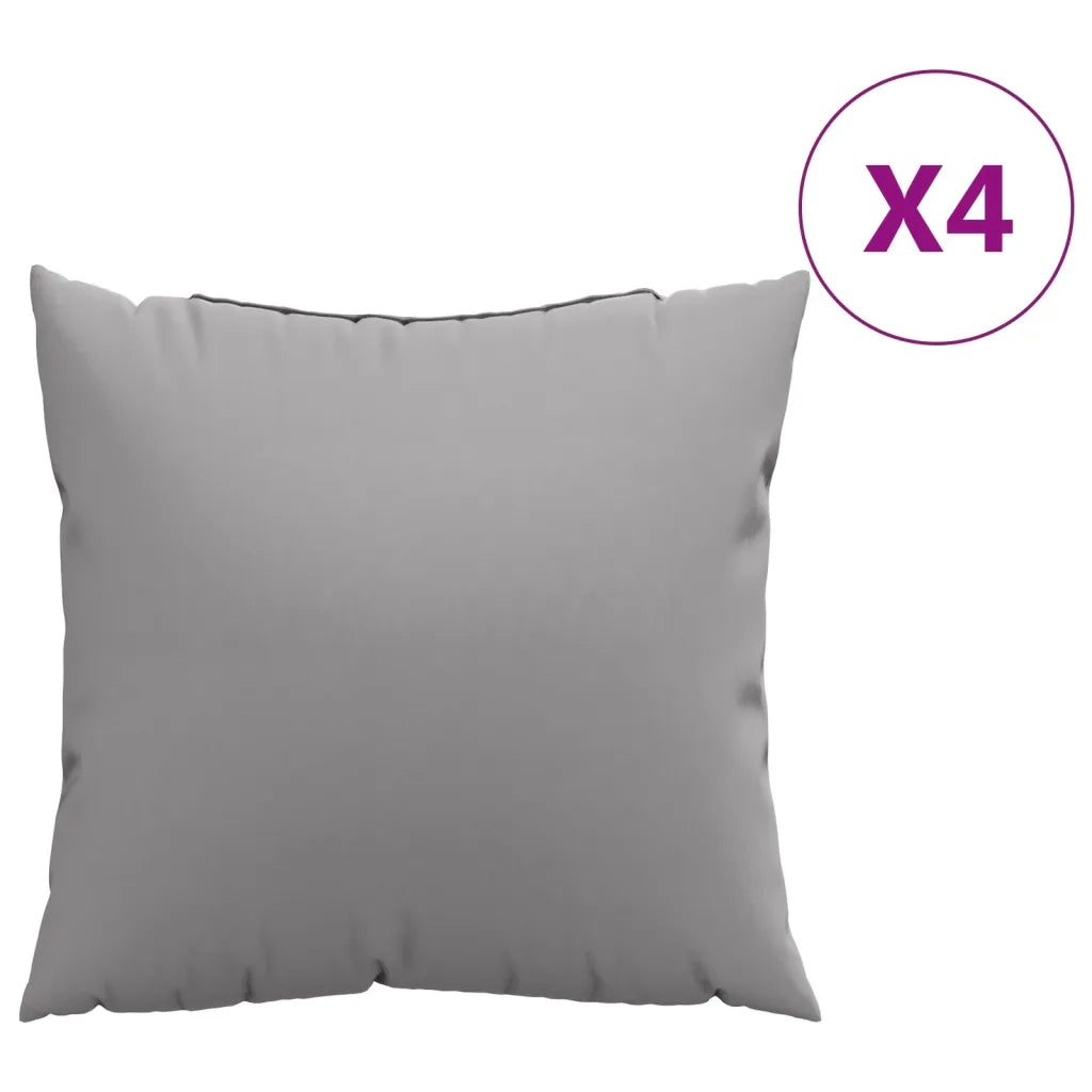 Cuscini per Divano 4 pz-Set di 4 Cuscini per Sofa Grigi 60x60 cm in Tessuto