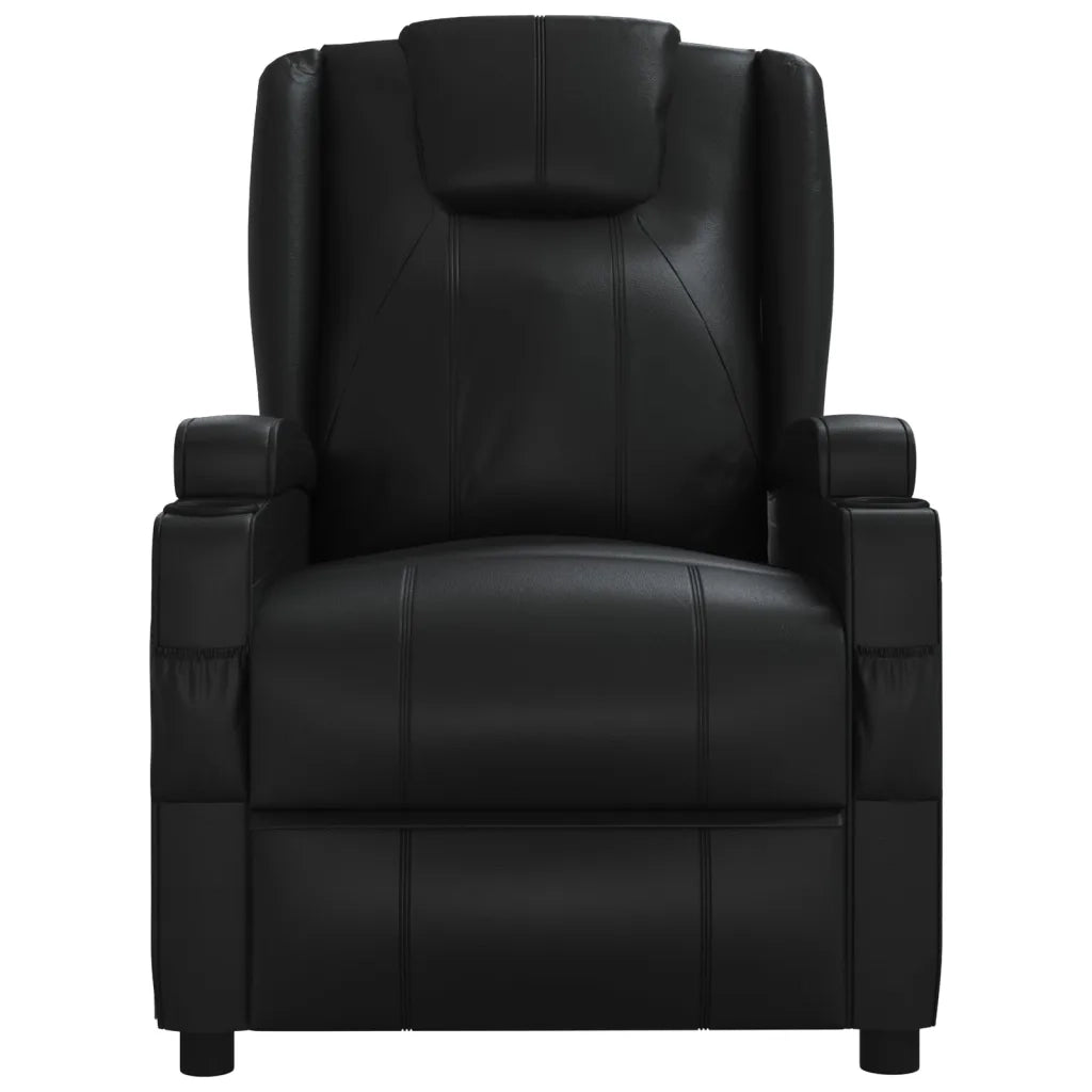 Poltrona Elettrica Massaggio Reclinabile Nera in Similpelle cod mxl 32402