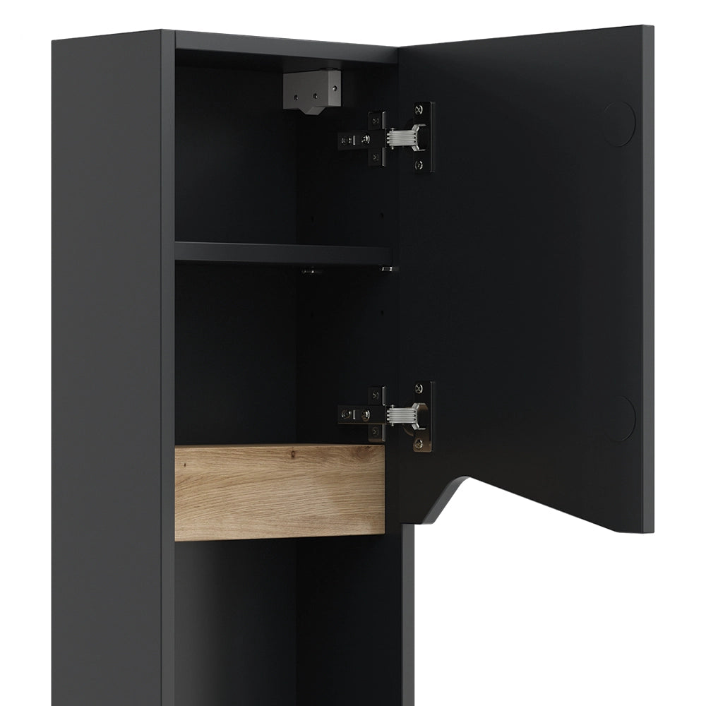 Vicco Mobile bagno Antracite 30 x 67 cm con porta e vano aperto